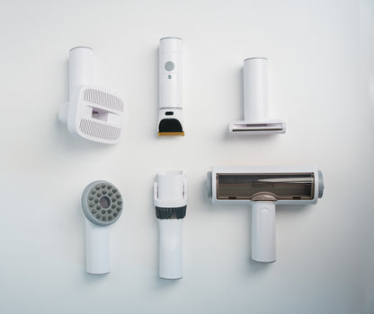 Fluffycare 6-i-1 Pelsplejesæt med Støvsuger